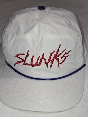 Slunks Hat Americana White With Red And Blue USA Patriotic